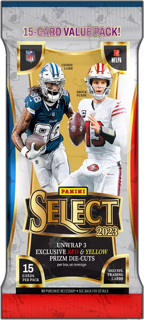 2023 NFL Panini Select Football Trading Card Cello Fat Pack